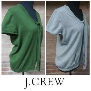 J. Crew | HP🎈Tie-up S/S Sweater Bundle Green Grey